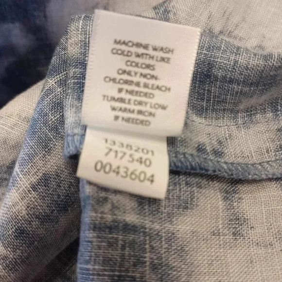 J. Jill 100% Linen Blue Floral Midi Size 8 - Picture 6 of 8